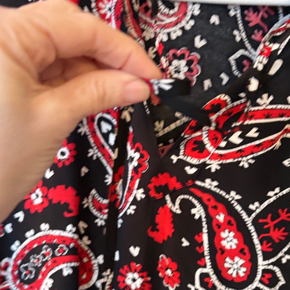The Kooples Black and Red Paisley Blouse - Picture 7 of 10